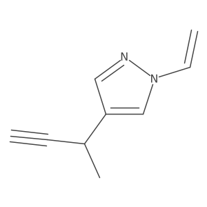 4-(but-3-yn-2-yl)-1-ethenyl-1H-pyrazole Structure