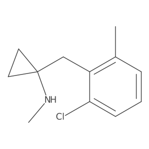 1-[(2-chloro-6-methylphenyl)methyl]-N-methylcyclopropan-1-amine结构式