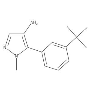 5-(3-tert-butylphenyl)-1-methyl-1H-pyrazol-4-amine结构式