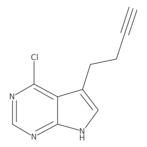 5-(but-3-yn-1-yl)-4-chloro-7H-pyrrolo[2,3-d]pyrimidine Structure