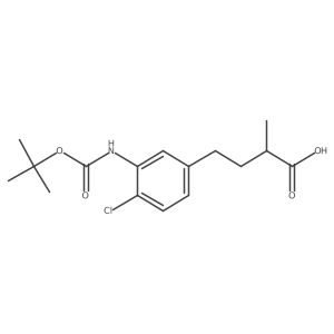 4-(3-{[(Tert-butoxy)carbonyl]amino}-4-chlorophenyl)-2-methylbutanoic acid结构式