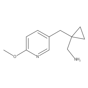 {1-[(6-Methoxypyridin-3-yl)methyl]cyclopropyl}methanamine Structure