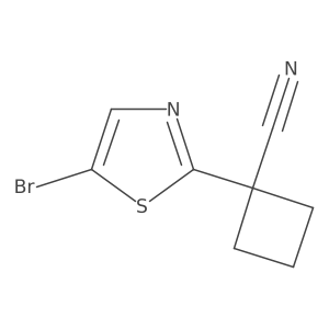 1-(5-Bromo-1,3-thiazol-2-yl)cyclobutane-1-carbonitrile结构式