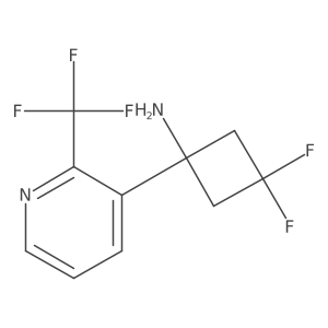3,3-Difluoro-1-[2-(trifluoromethyl)pyridin-3-yl]cyclobutan-1-amine Structure