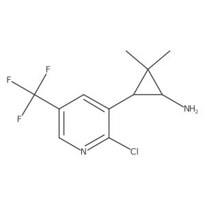 3-[2-Chloro-5-(trifluoromethyl)pyridin-3-yl]-2,2-dimethylcyclopropan-1-amine Structure