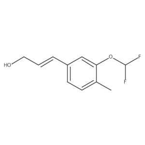 3-[3-(Difluoromethoxy)-4-methylphenyl]prop-2-en-1-ol结构式
