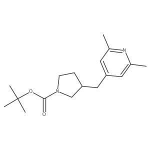 tert-butyl (S)-3-((2,6-dimethylpyridin-4-yl)methyl)pyrrolidine-1-carboxylate结构式