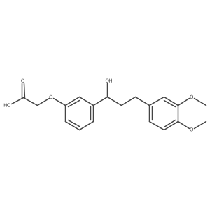 2-(3-(3-(3,4-Dimethoxyphenyl)-1-hydroxypropyl)phenoxy)acetic acid结构式