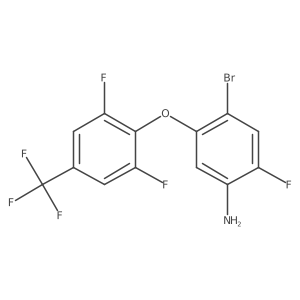 4-Bromo-5-[2,6-difluoro-4-(trifluoromethyl)phenoxy]-2-fluoroaniline结构式