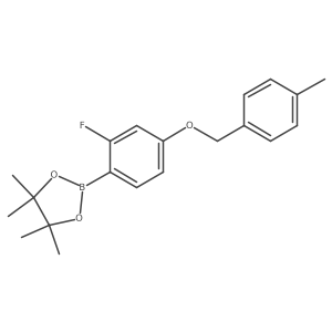 2-[2-Fluoro-4-(p-tolylmethoxy)phenyl]-4,4,5,5-tetramethyl-1,3,2-dioxaborolane Structure