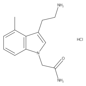 2-[3-(2-Aminoethyl)-4-methylindol-1-yl]acetamide;hydrochloride结构式