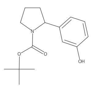 Tert-butyl (S)-2-(3-hydroxyphenyl)pyrrolidine-1-carboxylate Structure