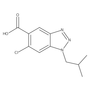 6-chloro-1-(2-methylpropyl)-1H-1,2,3-benzotriazole-5-carboxylic acid Structure