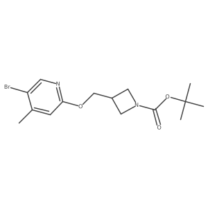 3-(5-Bromo-4-methyl-pyridin-2-yloxymethyl)-azetidine-1-carboxylic acid tert-butyl ester Structure