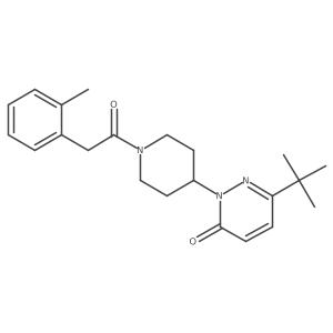 6-Tert-butyl-2-{1-[2-(2-methylphenyl)acetyl]piperidin-4-yl}-2,3-dihydropyridazin-3-one Structure