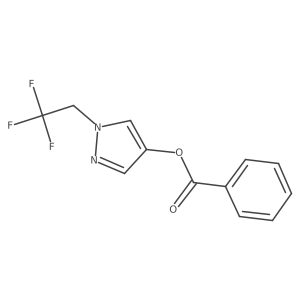 1-(2,2,2-trifluoroethyl)-1H-pyrazol-4-yl benzoate结构式