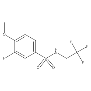 3-fluoro-4-methoxy-N-(2,2,2-trifluoroethyl)benzene-1-sulfonamide结构式