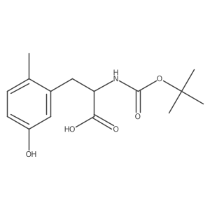 (R)-2-((tert-Butoxycarbonyl)amino)-3-(5-hydroxy-2-methylphenyl)propanoic acid结构式