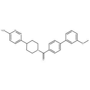 [4-(6-Amino-3-pyridazinyl)-1-piperidinyl](3'-methoxy[1,1'-biphenyl]-4-yl)methanone Structure