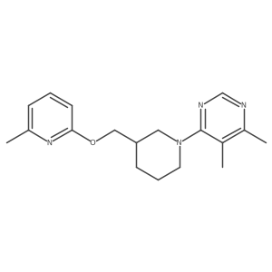 4,5-Dimethyl-6-(3-{[(6-methylpyridin-2-yl)oxy]methyl}piperidin-1-yl)pyrimidine结构式