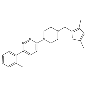 3-{4-[(2,4-Dimethyl-1,3-thiazol-5-yl)methyl]piperazin-1-yl}-6-(2-methylphenyl)pyridazine Structure
