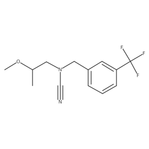 Cyano(2-methoxypropyl){[3-(trifluoromethyl)phenyl]methyl}amine结构式