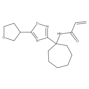 N-{1-[5-(oxolan-3-yl)-1,2,4-oxadiazol-3-yl]cycloheptyl}prop-2-enamide结构式