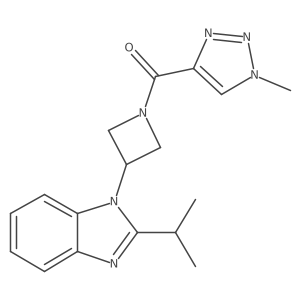 1-[1-(1-methyl-1H-1,2,3-triazole-4-carbonyl)azetidin-3-yl]-2-(propan-2-yl)-1H-1,3-benzodiazole Structure