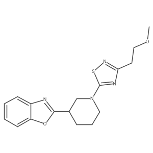 2-{1-[3-(2-Methoxyethyl)-1,2,4-thiadiazol-5-yl]piperidin-3-yl}-1,3-benzoxazole结构式