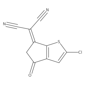 2-(2-Chloro-4-oxo-4,5-dihydro-6H-cyclopenta[b]thiophen-6-ylidene)malononitrile Structure