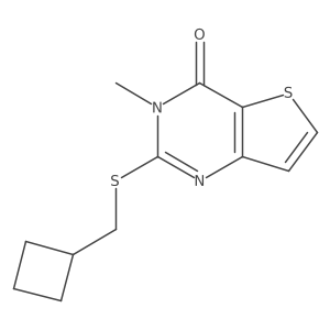2-[(cyclobutylmethyl)sulfanyl]-3-methyl-3H,4H-thieno[3,2-d]pyrimidin-4-one Structure