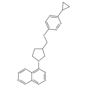 3-Cyclopropyl-6-[(1-{pyrido[3,4-d]pyrimidin-4-yl}pyrrolidin-3-yl)methoxy]pyridazine Structure