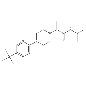N-(propan-2-yl)-2-{4-[5-(trifluoromethyl)pyridin-2-yl]piperazin-1-yl}propanamide结构式