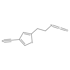 5-(2-Isocyanatoethyl)thiophene-3-carbonitrile结构式
