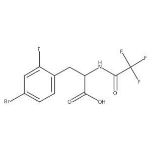 (2S)-3-(4-bromo-2-fluorophenyl)-2-(2,2,2-trifluoroacetamido)propanoic acid结构式