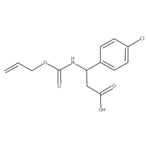 (3S)-3-(4-chlorophenyl)-3-{[(prop-2-en-1-yloxy)carbonyl]amino}propanoic acid Structure