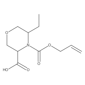 (3S,5S)-5-ethyl-4-[(prop-2-en-1-yloxy)carbonyl]morpholine-3-carboxylic acid Structure