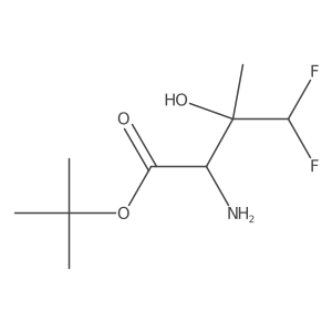 Tert-butyl 2-amino-4,4-difluoro-3-hydroxy-3-methylbutanoate结构式