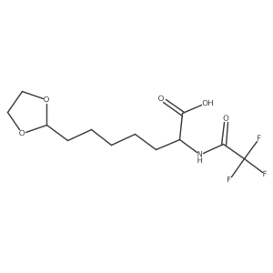 7-(1,3-Dioxolan-2-yl)-2-(2,2,2-trifluoroacetamido)heptanoic acid Structure