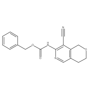 benzyl N-{8-cyano-1H,3H,4H-pyrano[4,3-c]pyridin-7-yl}carbamate结构式