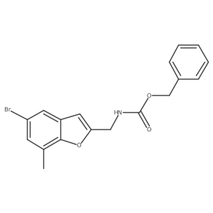 benzyl N-[(5-bromo-7-methyl-1-benzofuran-2-yl)methyl]carbamate结构式
