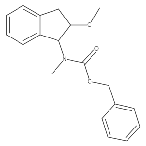 rac-benzyl N-[(1R,2R)-2-methoxy-2,3-dihydro-1H-inden-1-yl]-N-methylcarbamate结构式