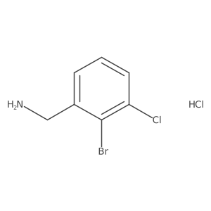 (2-Bromo-3-chlorophenyl)methanamine hydrochloride Structure