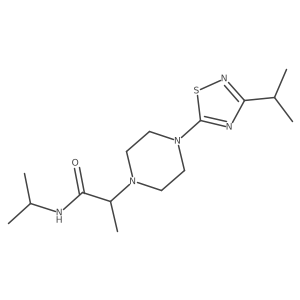 N-(propan-2-yl)-2-{4-[3-(propan-2-yl)-1,2,4-thiadiazol-5-yl]piperazin-1-yl}propanamide结构式