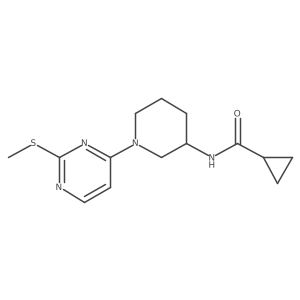 N-{1-[2-(methylsulfanyl)pyrimidin-4-yl]piperidin-3-yl}cyclopropanecarboxamide Structure