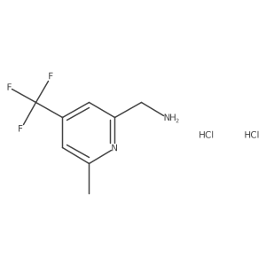 (6-Methyl-4-(trifluoromethyl)pyridin-2-yl)methanamine dihydrochloride结构式