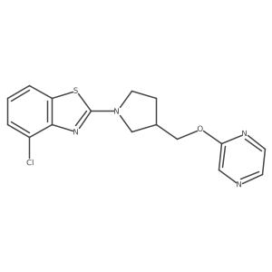 4-Chloro-2-{3-[(pyrazin-2-yloxy)methyl]pyrrolidin-1-yl}-1,3-benzothiazole结构式