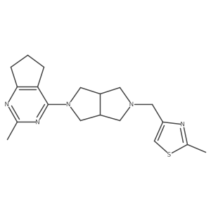 2-methyl-4-[(5-{2-methyl-5H,6H,7H-cyclopenta[d]pyrimidin-4-yl}-octahydropyrrolo[3,4-c]pyrrol-2-yl)methyl]-1,3-thiazole结构式