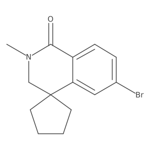 6'-Bromo-2'-methyl-2',3'-dihydro-1'H-spiro[cyclopentane-1,4'-isoquinolin]-1'-one结构式