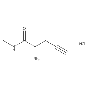2-amino-N-methylpent-4-ynamide hydrochloride结构式